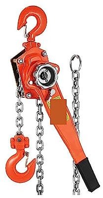 Treuil électrique, Palan à chaîne à levier, 3T / 1.5T Palan à chaîne à levier à cliquet manuel 1.5M 6M Levage de bloc à main portable(1.5M_3 TON)