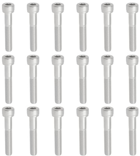 YINETTECH 15Pcs M8 X 45mm Bicycle Seat Post Screw Socket Cap Bolts Stainless Steel 304 A2 Corrosion Resistant Fasteners Bike Saddle Connecting Bolt