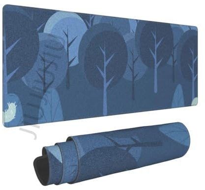 Woods Gaming Mouse Pad, Large Desk Pad, Big Keyboard Mousepad, Easy Clean Desk Pad for Gaming Office Home