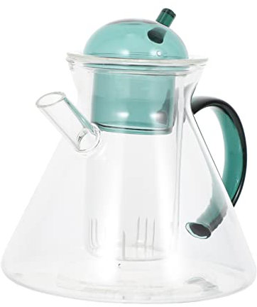 OFFSCH 1Stk Kaffeetasse würfelunterlage einhelll keffeevollautomat glasteekanne Tee Sets Pub Retro-Kaffeemaschine Vintage Teekessel Tee-Ei aus Glas Kaffeegeschirr aus Glas Green