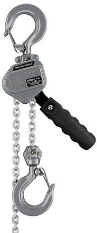 Wiltec Mini Hebelzug bis 1,5 t, robuster Handkettenzug 1,5 m Hubhöhe, Kettenzug aus Aluminium, manueller Hebelzug, hochbelastbares Hebemittel