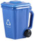 furuide 400ml Trash Can Shaped Coffee Cup，Recycling Bin Mug,Multiple Color, Complimentary Spoon (Blue)