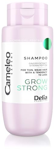Cameleo – Grow Strong – Shampoo for Weakened & Thinning Hair – Ginger, Procapil Hair Peptide & HydroScalp – 300 ml