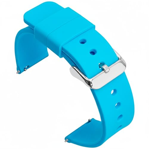 CABLEPELADO Correa reloj silicona, Banda de Reloj de Silicona, Correa de Reloj Deportiva, Banda de Reloj Universal, Pulsera de Reloj Silicona, liberación rápida, Hebilla Acero inox