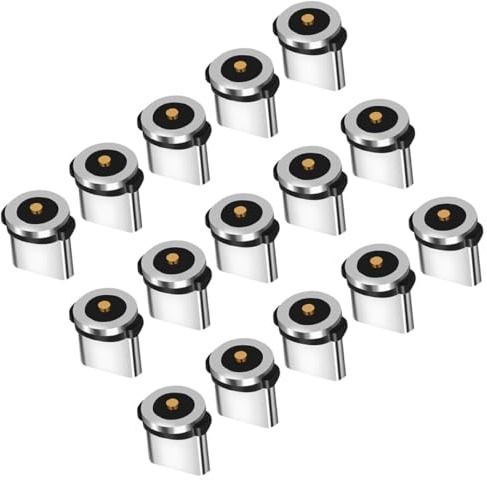 Toddmomy 15 Stück Magnetischer USB Typ C Adapter aus Aluminium Drehbarer Magnetsteckerkopf Kompatibel mit USB C Smartphones Magnetischer Lade und Datenanschluss Zufällige Zufällige Farbe