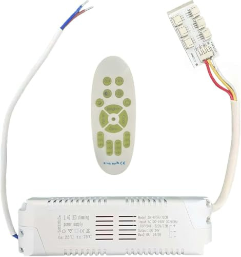 Trasformatore LED Dimmerabile Per Plafoniere Lumbryzn Con Telecomando, Driver Di Ricambio 54W 72W 108W Compatibile Modelli Selezionati (72, Watt, Accessoire Officiel Lumbryzn)