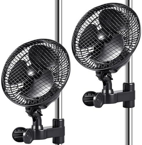 LTPAG Ventilateur de culture avec clip - 20 W - Oscillant et silencieux - Petit pour tente de culture - 3 vitesses - Ventilateur oscillant - Mini ventilateur pour tente de culture, maison dans la