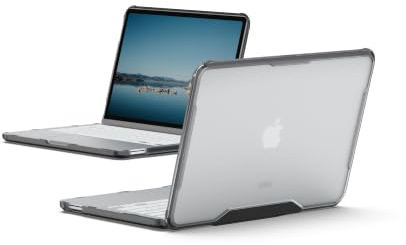 URBAN ARMOR GEAR Plyo Case Apple MacBook Neo Hülle - Ice (transparent) | Allen Anschlüsse erreichbar | Sturzfest nach US-Militärstandard | Griffiges Material für optimales Handling