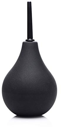 Cleanstream Thin Tip Enema Douche Bulb, Anti Back-Flow, Reusable Enema Vaginal Cleaner Kit for Men Women, 225Ml Bulb, Black