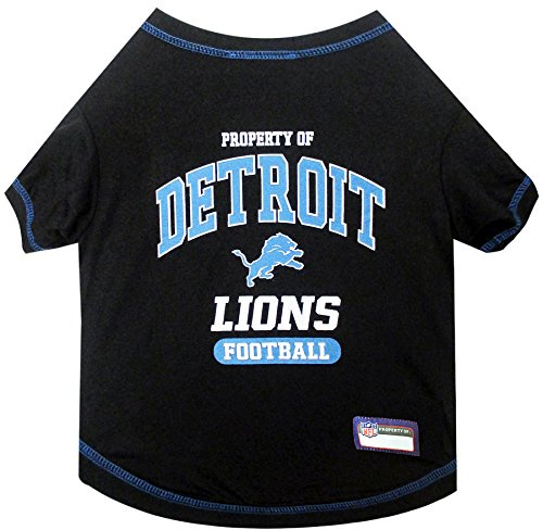 NFL Detroit Lions Dog T-Shirt for Pets, Size Small. Officially Licensed Pet Shirt with Team Logo, Soft Stretchable Comfort Fit Apparel for Dogs & Cats