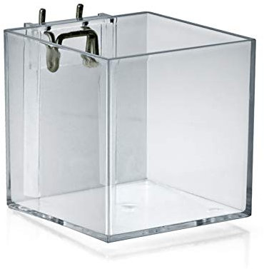 Azar Displays 256105 Lot de 4 bacs cubiques en acrylique pour panneau perforé ou mur à lattes 10,2 cm
