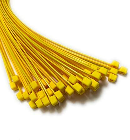 Heavy Duty Yellow Cable Ties 7.2mmx450mm x20 Pieces
