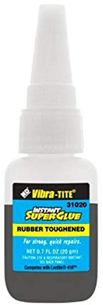 Vibra-TITE 310 Toughened Superglue: Gap Filling Black - 20 gm bottle
