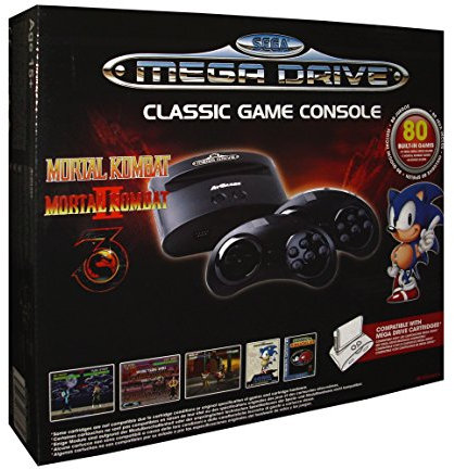 Console Sega Megadrive Classic sans-fil + 80 Jeux + Port Cartouche - édition Mortal Kombat