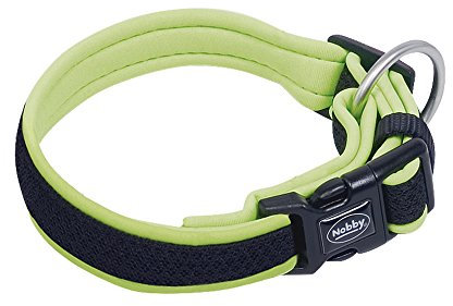 Nobby Halsband Mesh Preno, neon gelb L: 40-55 cm, B: 25/35 mm, 1 Stück