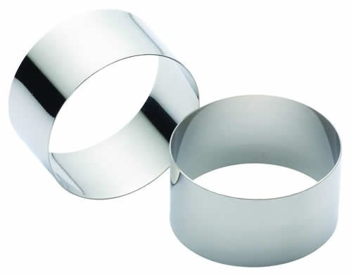 KitchenCraft Stainless Steel Cooking Rings, 7 x 3.5 cm (Set of 2)