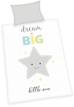 Herding Baby Best Kleinkinder-Bettwäsche-Set, Jana Star Wendemotiv, Bettbezug 100 x 135 cm, Kopfkissenbezug 40 x 60 cm, Baumwolle/Renforcé