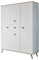 Wimex Kleiderschrank/ Drehtürenschrank Billund, (B/H/T) 125 x 202 x 55 cm, Weiß/ Absetzung Eiche Sägerau