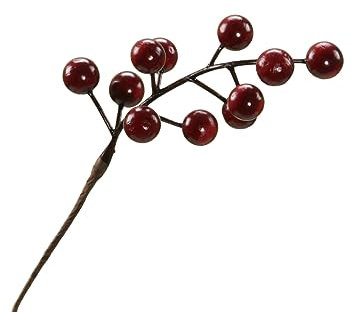 24 Stk Beerenzweige rot am Draht o524 Beerenpicks Dekobeeren Herbstdeko Beeren Gesteckdeko Floristik Allerheiligen Trockendeko Gestecke Basteln Türkranz Kränze Deko Weihnachtsdeko Adventskranz