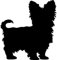 Samunshi® Yorkshire Terrier Hunde Aufkleber Autoaufkleber Sticker in 6 Größen und 25 Farben (9,2x10cm schwarz)