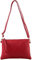 modamoda de T186 Damen Leder Clutch Umhängetasche Abendtasche handmade in Italy, Farbe:Rubinrot