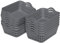 Lesbye Set of 12 Mini Plastic Storage Basket Tray, Small Desktop Baskets Tray, Grey