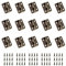 YUEQIN 50 Pcs Retro Türscharniere Mini Scharniere Retro Messingscharniere,Faltstoß Scharniere Anschlüsse Antike Bronze Schrank Schmuckschatulle Scharniere mit 200 Stück Schrauben,18mm*16mm