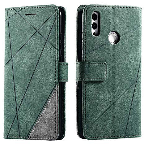SONWO Coque pour Huawei P Smart 2019 / Huawei Honor 10 Lite, Etui en Cuir PU Portefeuille Housse Fermeture Magnétique und Flip pour Huawei P Smart 2019 / Huawei Honor 10 Lite, Vert