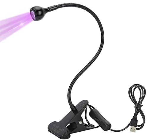Lampe de Polymérisation de Colle UV, 3W UV Light LED 3W Lampe Colle UV avec Clip et Interrupteur Plug and Play pour la Réparation du Téléphone