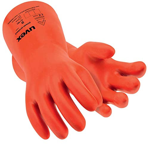 Uvex Power Protect V1000 Elektrikerhandschuhe - Arbeitshandschuhe gegen Stromschläger - Gr 08 M