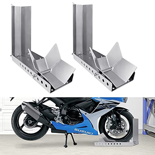 HENGMEI Supporto di carico per ruota anteriore per moto, per ruota da 60 a 145 cm di larghezza (2 pezzi)