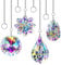 HDCRYSTALGIFTS 4pcs Crystal Suncatchers For Window Hanging Sun Catchers Indoor Rainbow Maker Crystals for Home Garden Decor Lamp Chandelier Lamp Prisms