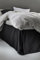 Jotex Cache-sommier en Coton Bio, Hauteur 45 cm, Noir, 180 x 200 cm