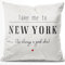 JUNIWORDS Kissen, Take me to New York (It's Always a Good idea), 40 x 40 cm, Flauschig Samtweich Weich