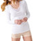 Damart - T-Shirt Manches Longues Maille Ajourée Thermolactyl Femme Blanc Taille XXL