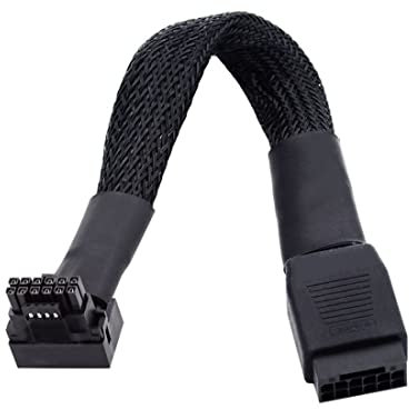 chenyang ATX3.0 PCI-E 5.0 12VHPWR Power Modular Kabel Stecker auf Buchse 90 Grad UP abgewinkeltes Verlängerungskabel