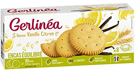 Biscotti dietetici al limone vaniglia 156 g | Gerlinea | (4 pezzi) | Best Deal