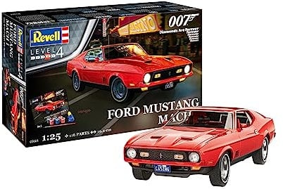 Revell Modellbausatz I Geschenkset James Bond Ford Mustang I Detailreicher James Bond Bausatz I 129 Teile I Maßstab 1:25 I für Kinder und Erwachsene ab 12 Jahren