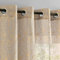 TERLYTEX Durchsichtige Ösen Gardinen, 240 cm lang, metallische Goldfolie, glitzernde, durchsichtige Vorhänge, 2 Paneele-Set für Wohnzimmer, Privatsphäre, Fenster, schimmernd, durchscheinende