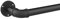GCurtain Industrielle Gardinenstangen, 183 - 368 cm, 3,8 cm Durchmesser, gebogene Gardinenstangen für drinnen und draußen, modernes zeitgenössisches Design, mattschwarz