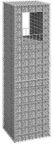 CIADAZ Gabionensäule, Gabionen Säule, Gabionen Zaun, Gabionen Pfosten, Gartenzäune Für Den Außenbereich, 50x50x180 cm Eisen