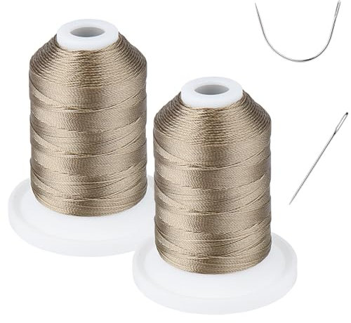 Resistente a los rayos UV – Simthread 100% poliéster hilo unido Tex 69 (12 wt) – 250 yardas x 2 carretes NP-Steel