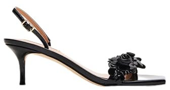 Steve Madden Damen Rosalea Sandale mit Absatz, Schwarz Lack, 39 EU