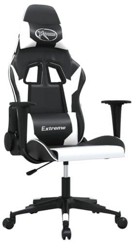 vidaXL Sedia da Gaming Nero e Bianco in Similpelle
