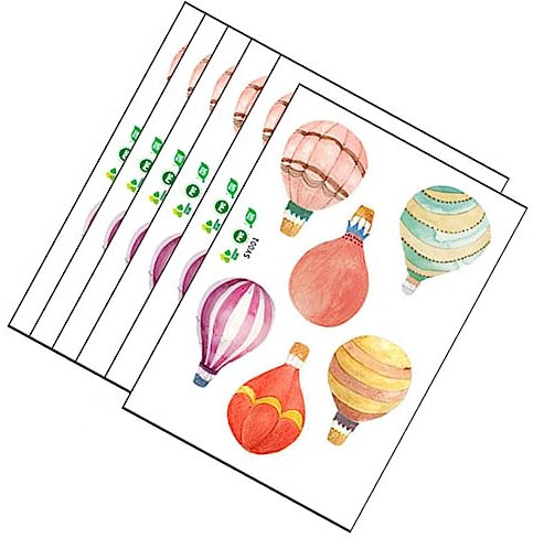 Abaodam 12 Stück Heißluftballon Wandaufkleber Pvc Abnehmbar Aufkleber Dekoration Kinderspielzimmer Cartoon Design Tür Wand Fenster