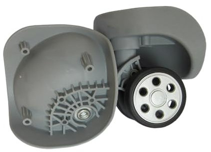 predolo 2x Reisekoffer Rollen, Trolley Rollen, Zweireihige Räder, 3,5 Zoll Hoch, Bequeme Installation, Verschleißfeste Reparaturteile, GRAU