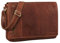ROYALZ bandolera vintage de piel para hombre y mujer maletín de piel auténtica 'New Jersey' bandolera para portátil de 13-15,6 pulgadas, Color:Roma Coñac Marrón