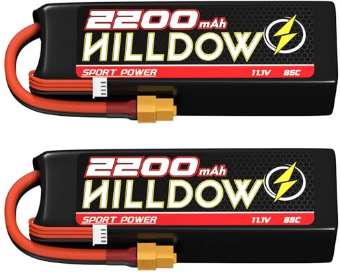 3S Lipo Akku 11,1V 2200mAh 85C RC Batterien softcase mit XT60 Stecker für RC Flugzeuge Hubschrauber Drohnen FPV RC Autos und RC Boote(2 Stück)