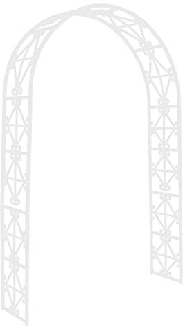 GLFNB Hochzeitsbogen, Gartenlauben, Metall-Torbogengitter für den Außenbereich, für Kletterpflanzen, Weinreben, Rosen, Schwarz/Weiß, 14 x 2,1 x 3,6 m (Farbe: Weiß)