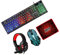Uonlytech 1juego Teclado Retroiluminado Ratón Ergonómico Auriculares y Alfombrilla USB Accesorios De Computadora para Oficina